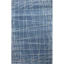 Picture of Bashian R129-AZ-2.6X8-HG312 Greenwich Collection Geometric Contemporary Wool & Viscose Hand Tufted Area Rug&#44; Azure - 2 ft. 6 in. x 8 ft.