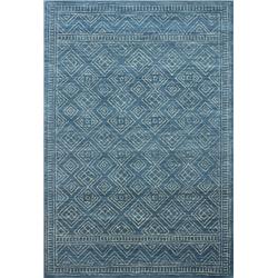 Picture of Bashian R120-AZ-4X6-CL152 Venezia Collection Geometric Transitional 100 Percent Wool Hand Tufted Area Rug&#44; Azure - 3 ft. 6 in. x 5 ft. 6 in.
