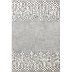 R120-GY-9X12-CL150 Venezia Collection Geometric Transitional 100 Percent Wool Hand Tufted Area Rug, Grey - 8 ft. 6 in. x 11 ft. 6 in -  Bashian