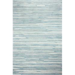 Picture of Bashian R129-AQ-2.6X8-HG363 Greenwich Collection Geometric Contemporary Wool & Viscose Hand Tufted Area Rug&#44; Aqua - 2 ft. 6 in. x 8 ft.
