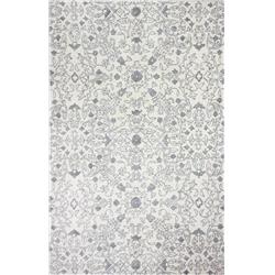 Picture of Bashian R129-IV-2.6X8-HG357 Greenwich Collection Floral Contemporary Wool & Viscose Hand Tufted Area Rug&#44; Ivory - 2 ft. 6 in. x 8 ft.