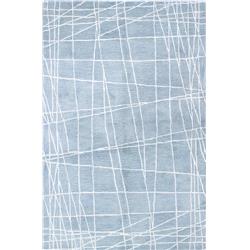 Picture of Bashian R129-LBL-2.6X8-HG312 Greenwich Collection Geometric Contemporary Wool & Viscose Hand Tufted Area Rug&#44; Light Blue - 2 ft. 6 in. x 8 ft.