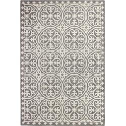 R130-GY-9X12-LC157 Verona Collection Floral Transitional 100 Percent Wool Hand Tufted Area Rug, Grey - 8 ft. 6 in. x 11 ft. 6 in -  Bashian