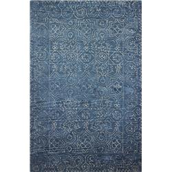 Picture of Bashian R120-AZ-4X6-CL133 Venezia Collection Floral Transitional 100 Percent Wool Hand Tufted Area Rug&#44; Azure - 3 ft. 6 in. x 5 ft. 6 in.