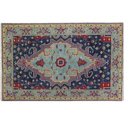 Picture of Bashian A154-LL-2.6X8-AR113 Artifact Collection Floral Transitional 100 Percent Wool Hand Knotted Area Rug&#44; Lilac - 2 ft. 6 in. x 8 ft.