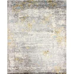 Picture of Bashian K153-GY-6X9-HSV20 Cascade Collection Abstract Contemporary 100 Percent Handspun Viscose Hand Knotted Area Rug&#44; Grey - 6 x 9 ft.