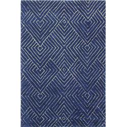 Picture of Bashian R120-NV-5X7.6-CL137 Venezia Collection Geometric Transitional 100 Percent Wool Hand Tufted Area Rug&#44; Navy - 5 ft. x 7 ft. 6 in.