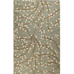 Picture of Bashian R130-LGN-2.6X8-LC107 Verona Collection Floral Transitional 100 Percent Wool Hand Tufted Area Rug&#44; Light Green - 2 ft. 6 in. x 8 ft.