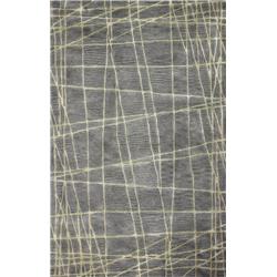 Picture of Bashian R129-GY-8X10-HG312 Bashian Greenwich Collection Geometric Contemporary Wool & Viscose Hand Tufted Area Rug&#44; Grey - 7 ft. 9 in. x 9 ft. 9 in.