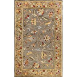 R120-GY-9X12-CL104  Venezia Collection Floral Transitional 100 Percent Wool Hand Tufted Area Rug, Grey - 8 ft. 6 in. x 11 ft. 6 in -  Bashian