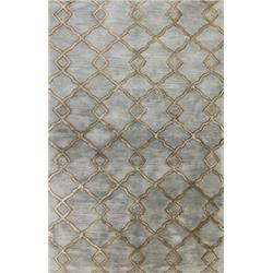 Picture of Bashian R129-SLA-8X10-HG265 Bashian Greenwich Collection Geometric Contemporary Wool & Viscose Hand Tufted Area Rug&#44; Slate - 7 ft. 9 in. x 9 ft. 9 in.