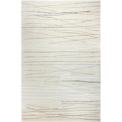 Picture of Bashian R129-IV-6 RND-HG238 Bashian Greenwich Collection Abstract Contemporary Wool & Viscose Hand Tufted Area Rug&#44; Ivory - 6 ft.
