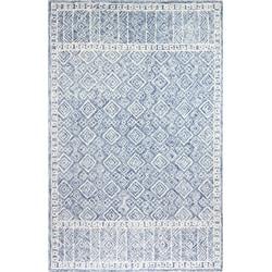 R131-BL-9X12-AL119 8 ft. 6 in. x 11 ft. 6 in. Valencia Collection Transitional 100 Percent Wool Hand Tufted Area Rug, Blue -  Bashian, 649652288796