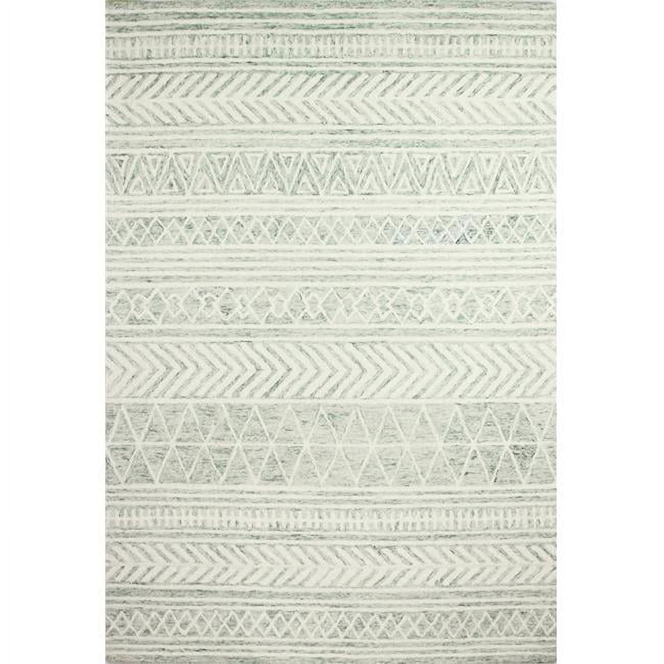 R131-GN-2.6X8-AL118 2 ft. 6 in. x 8 ft. Valencia Collection Transitional 100 Percent Wool Hand Tufted Area Rug, Green -  Bashian