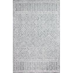 R131-SLA-9X12-AL119 8 ft. 6 in. x 11 ft. 6 in. Valencia Collection Transitional 100 Percent Wool Hand Tufted Area Rug, Slate -  Bashian