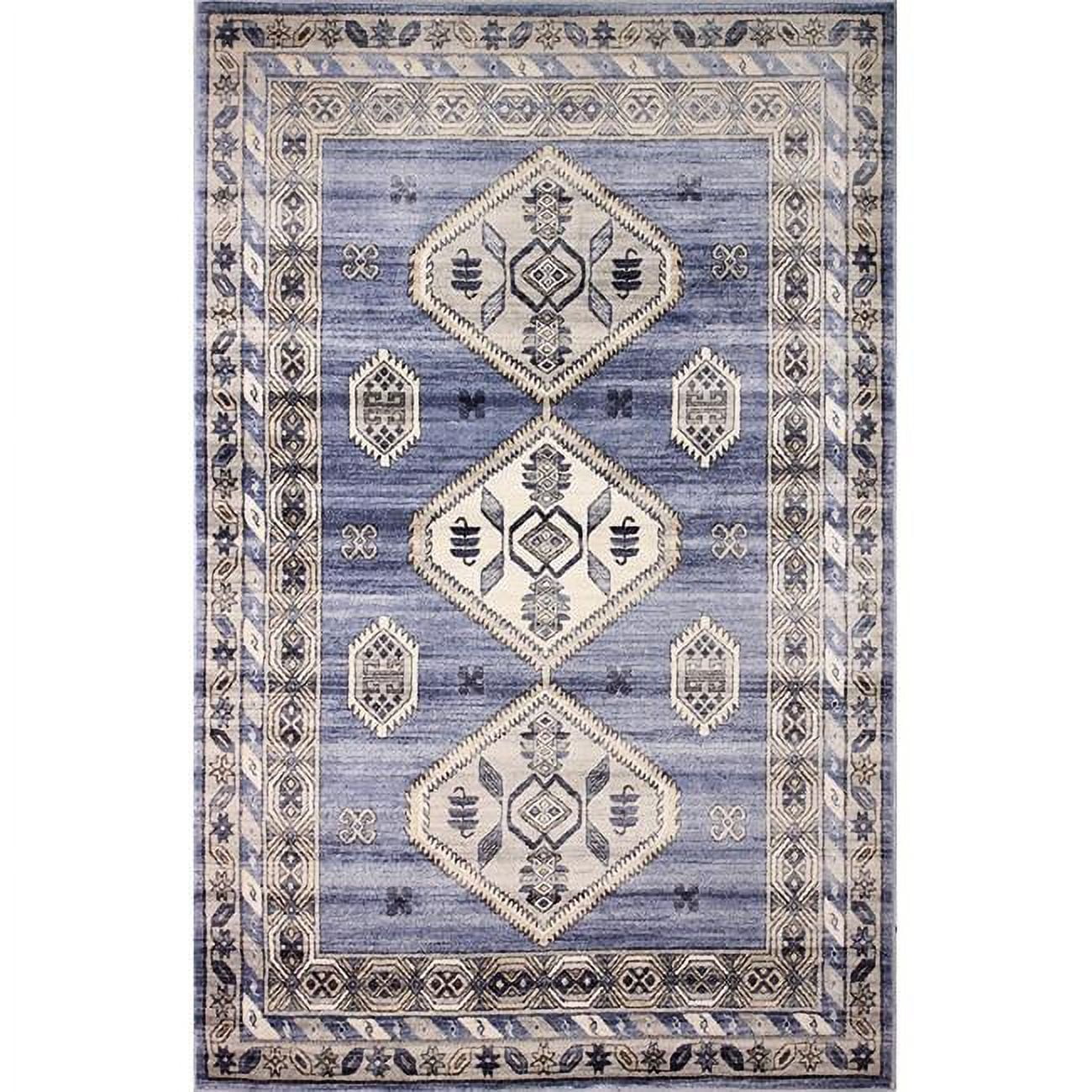 8 ft. 6 in. x 11 ft. 6 in. Sierra Collection Transitional Polpropylene Power Loom Area Rug, Light Blue -  FinalFrame, FI3345169