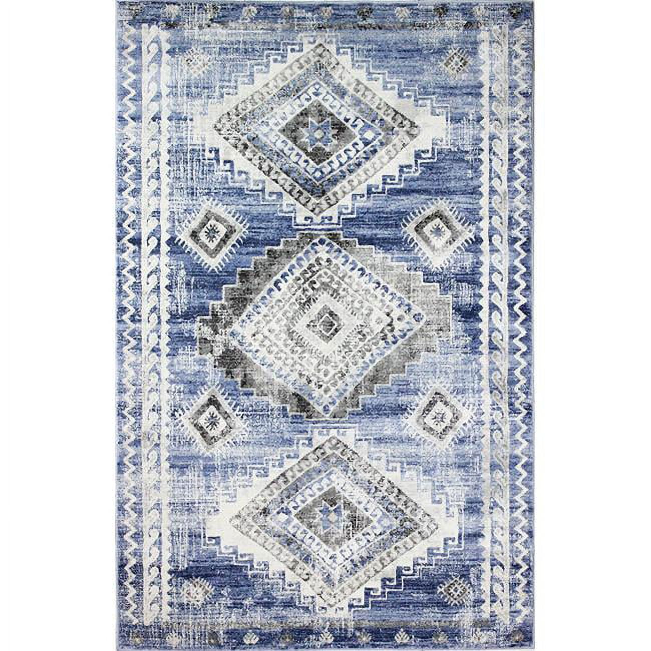 Sierra Collection Transitional Polpropylene Power Loom Area Rug - Light Blue - 8 ft. 6 in. x 11 ft. 6 in -  FinalFrame, FI3354639