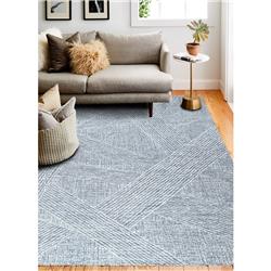 R131-TE-2.6X8-AL120 2.6 x 8 in. Valencia Collection Transitional 100 Percent Wool Hand Tufted Area Rug, Teal -  Bashian