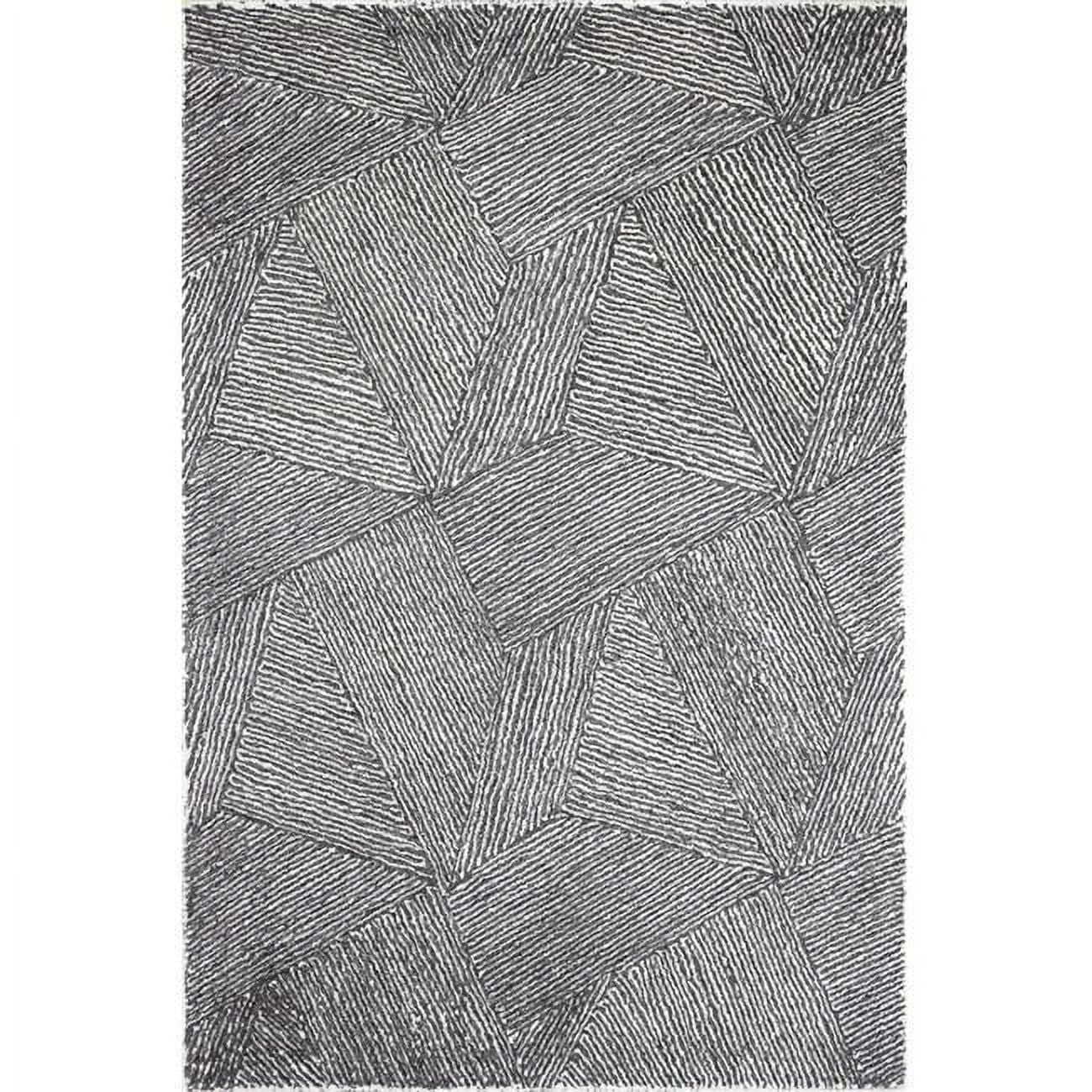 Picture of Bashian R120-CHAR-4X6-CL156 3 ft. 6 in. x 5 ft. 6 in. Venezia Transitional 100 Percentage Wool Hand Tufted Rectangle Area Rug&#44; Charcoal