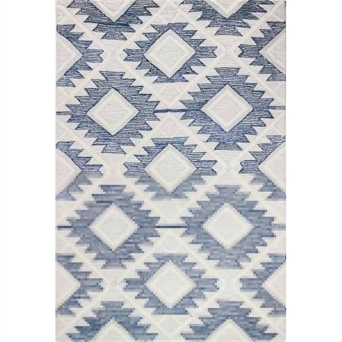 Picture of Bashian R120-BEBL-2.6X8-CL210 2 ft. 6 in. x 8 ft. Venezia Transitional 100 Percent Wool Hand Tufted Area Rug&#44; Beige & Blue
