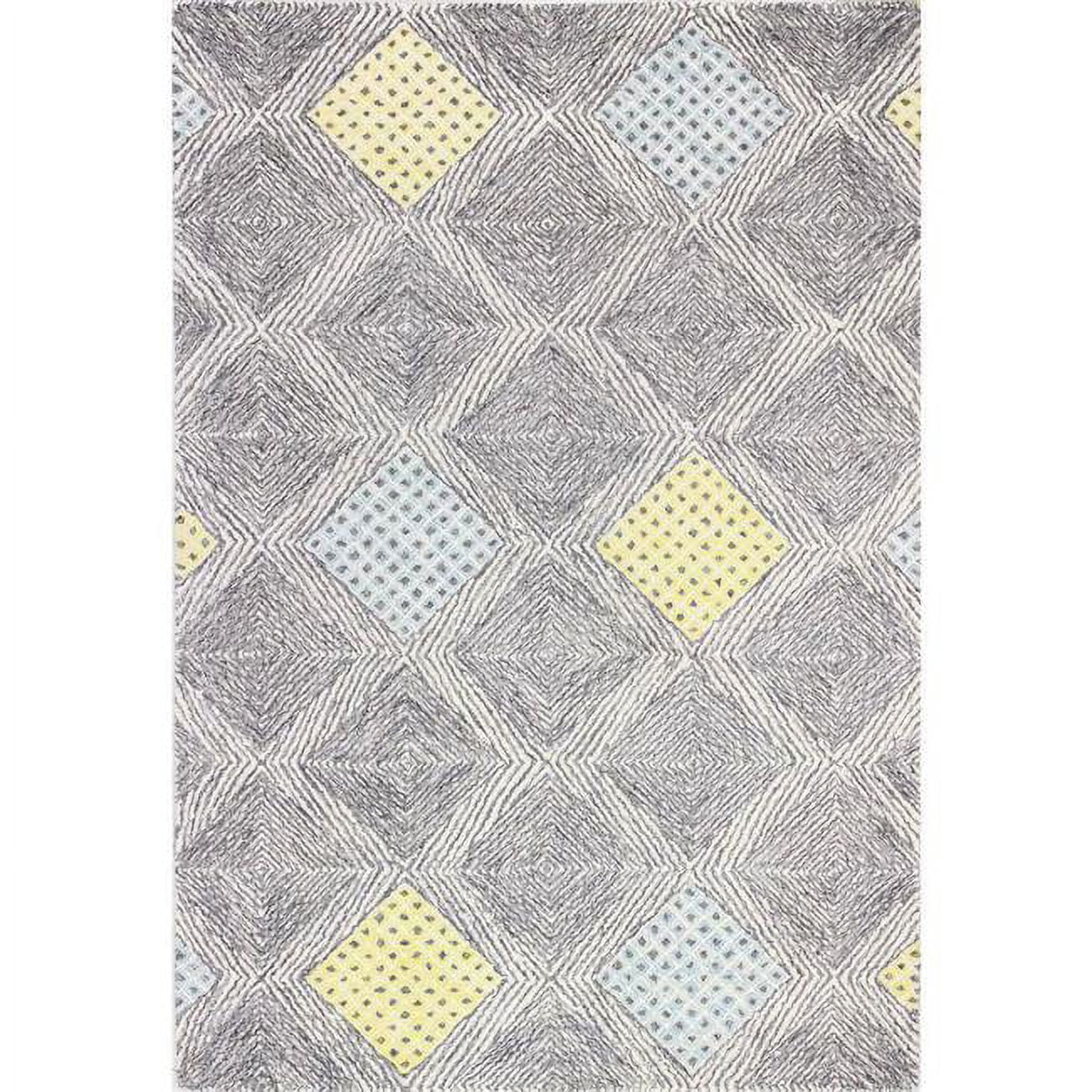 R120-GY-9X12-CL213 8 ft. 6 in. x 11 ft. 6 in. Venezia Collection Transitional 100 Percentage Wool Hand Tufted Area Rug, Grey -  Bashian