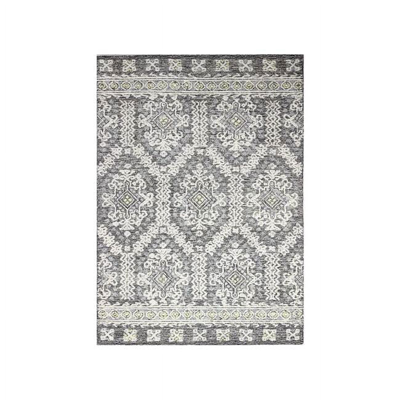 R130-TA-2.6X8-LC163 2 ft. 6 in. x 8 ft. Verona Transitional 100 Percentage Wool Hand Tufted Rectangle Area Rug, Taupe -  Bashian