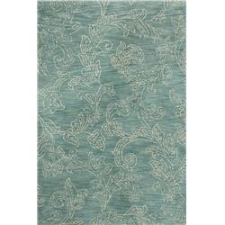 Picture of Bashian R120-TE-2.6X8-CL142 Bashian Venezia Collection Floral Transitional 100 Percent Wool Hand Tufted Area Rug&#44; Teal - 2 ft. 6 in. x 8 ft.