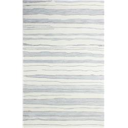 Picture of Bashian R129-IVSIL-4X6-HG347 Bashian Greenwich Collection Geometric Transitional Wool & Viscose Hand Tufted Area Rug&#44; Ivory & Silver - 3 ft. 9 in. x 5 ft. 9 in.