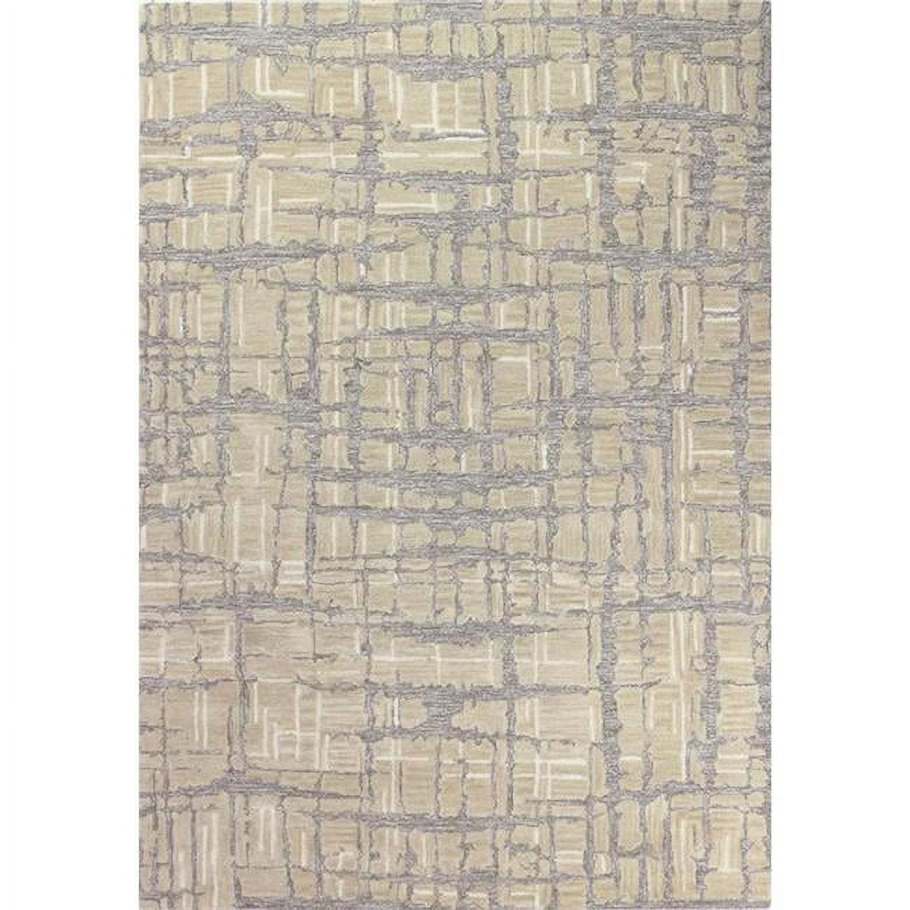 R130-TA-2.6X8-LC165 2 ft. 6 in. x 8 ft. Verona Transitional 100 Percent Wool Hand Tufted Area Rug, Taupe -  Bashian