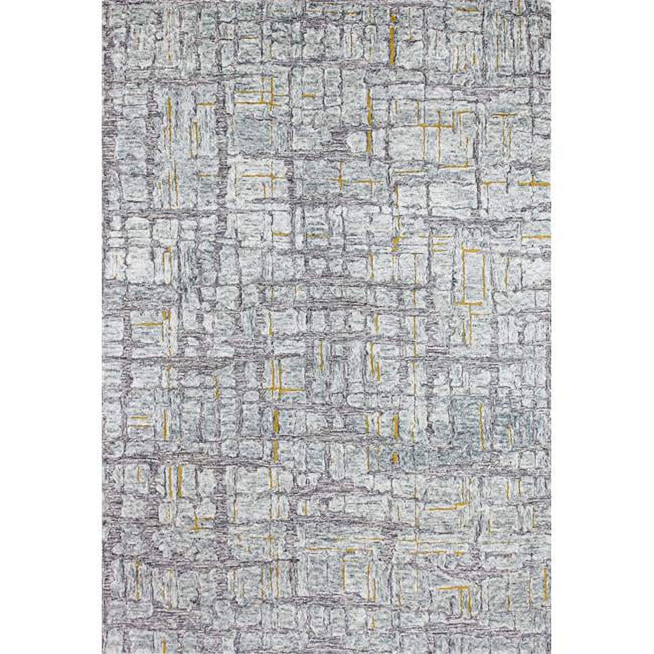 R130-GY-2.6X8-LC165 2.6 x 8 in. Verona Collection Transitional 100 Percentage Wool Hand Tufted Area Rug, Grey -  Bashian