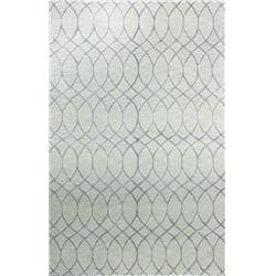 Picture of Bashian R129-SIL-8X10-HG300 Bashian Greenwich Collection Geometric Contemporary Wool & Viscose Hand Tufted Area Rug&#44; Silver - 7 ft. 9 in. x 9 ft. 9 in.