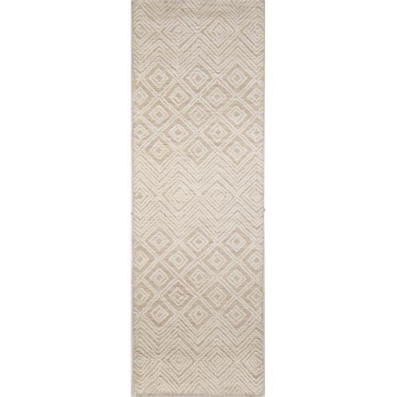 R130-BE-2.6X8-LC159 2 ft. 6 in. x 8 ft. Verona Transitional 100 Percent Wool Hand Tufted Runner Rug, Beige -  Bashian