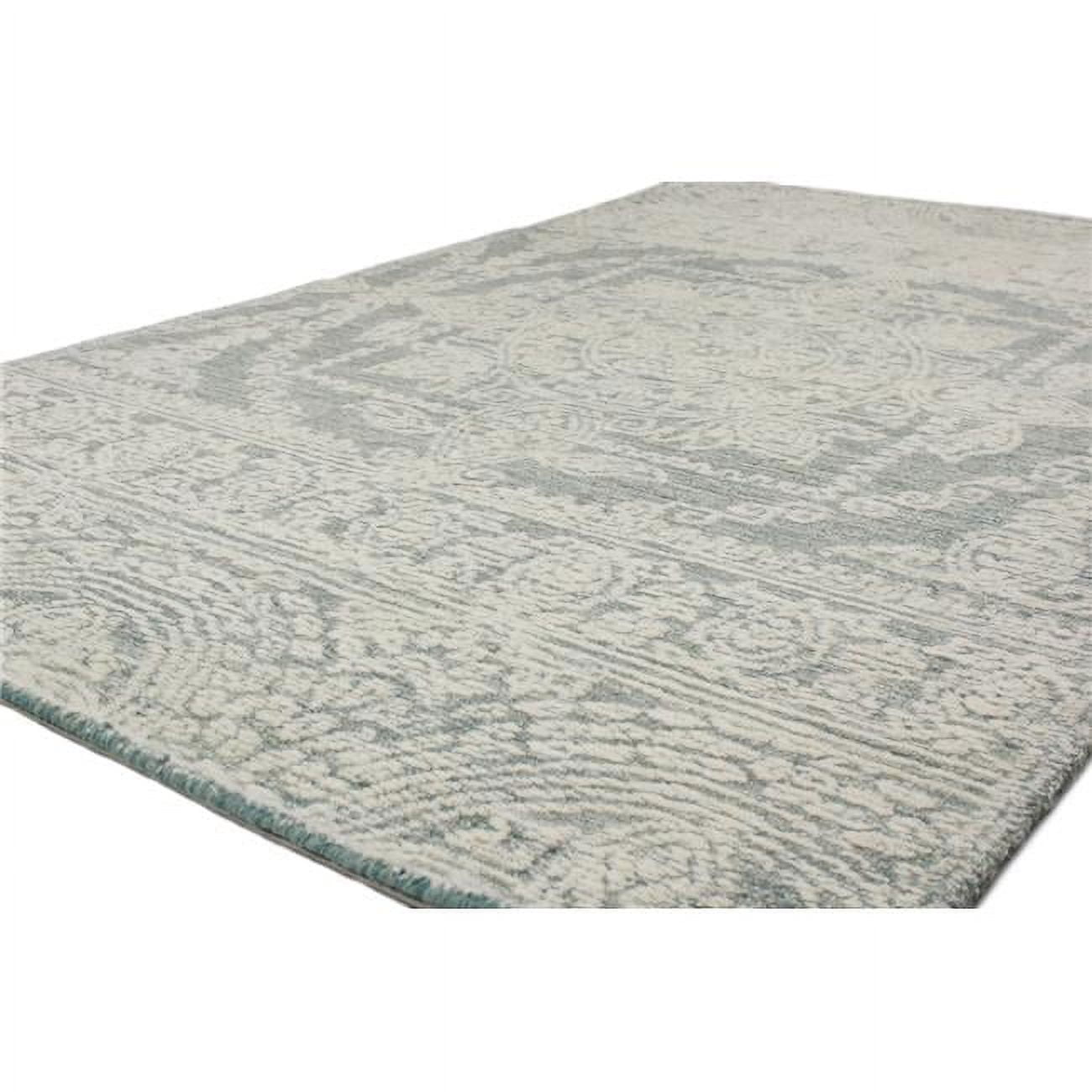 R130-TE-2.6X8-LC173 2 ft. 6 in. x 8 ft. Verona Transitional 100 Percent Wool Hand Tufted Runner Rug, Teal -  Bashian