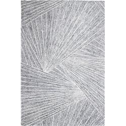 R131-GY-4X6-AL134 3 ft. 6 in. x 5 ft. 6 in. Valencia Geometric Transitional 100 Percent Wool Hand Tufted Rectangle Area Rug, Gray -  Bashian