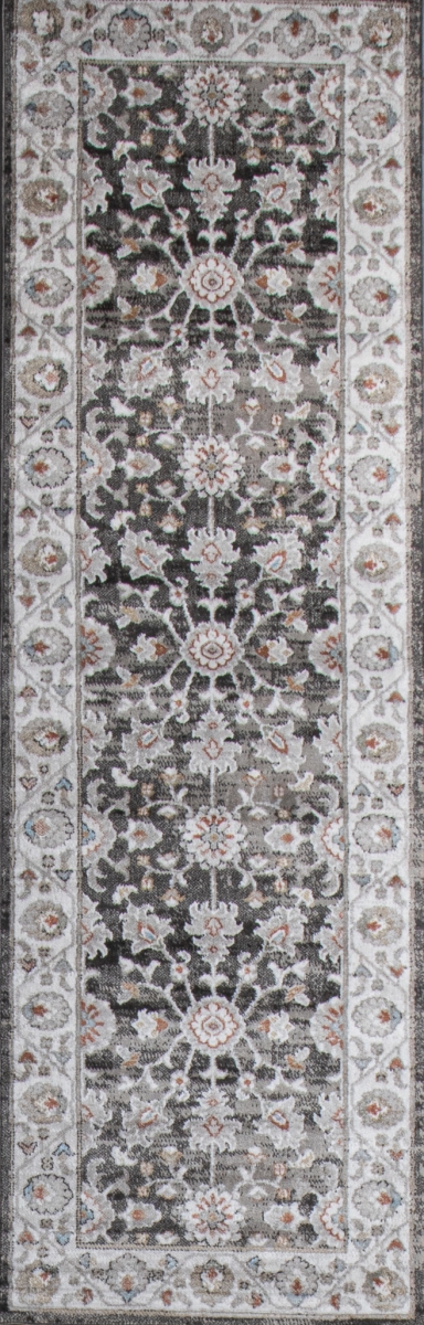 Picture of Bashian A181-CHAR-2.6X8-ASH313 2 ft. 6 in. x 8 ft. Ashland Transitional & Contemporary Polypropylene Power Loom Runner Rug&#44; Charcoal