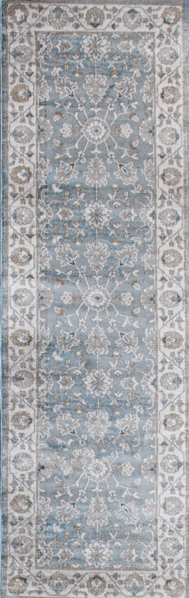 Picture of Bashian A181-LBL-2.6X8-ASH313 2 ft. 6 in. x 8 ft. Ashland Transitional & Contemporary Polypropylene Power Loom Runner Rug&#44; Light Blue