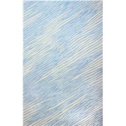 Picture of Bashian R129-LBL-2.6X8-HG367 Bashian Greenwich Collection Contemporary Wool & Viscose Hand Tufted Area Rug&#44; Light Blue - 2 ft. 6 in. x 8 ft.