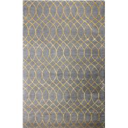 Picture of Bashian R129-GY-8X10-HG300 Bashian Greenwich Collection Geometric Contemporary Wool & Viscose Hand Tufted Area Rug&#44; Grey - 7 ft. 9 in. x 9 ft. 9 in.