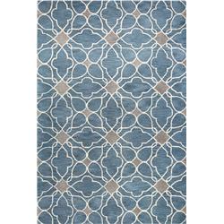 Picture of Bashian S185-AZ-4X6-ST261 Bashian Chelsea Collection Moroccan Contemporary 100 Percent Wool Hand Tufted Area Rug&#44; Azure - 3 ft. 6 in. x 5 ft. 6 in.