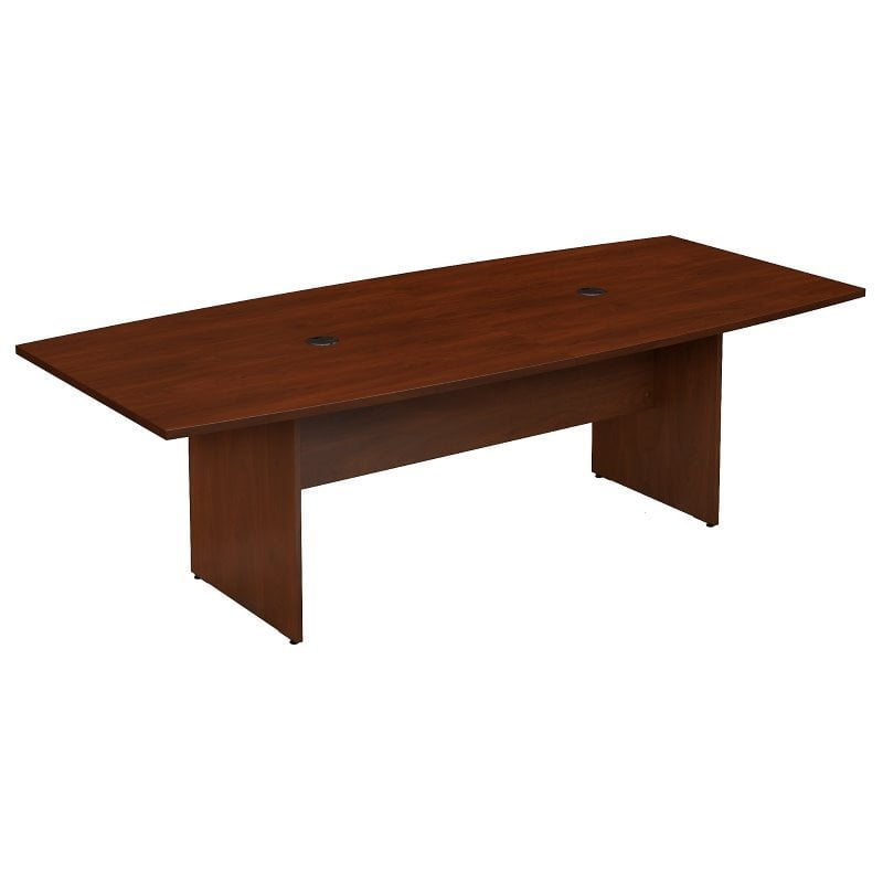 Picture of Bush Business Furniture 99TB9642HCK 96 x 42 in. Boat Shaped Conference Table with Wood Base - Hansen Cherry