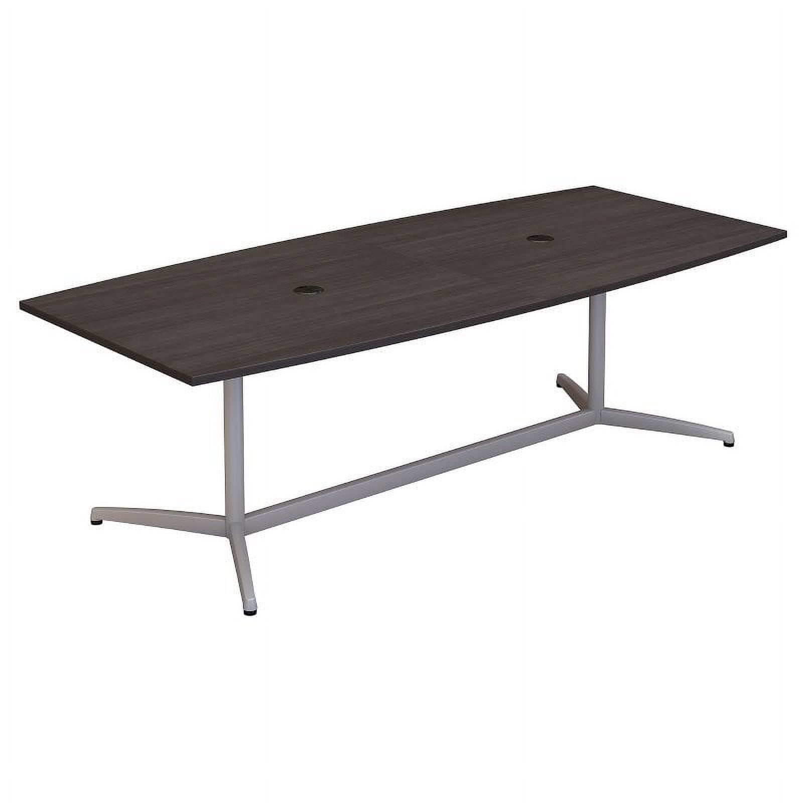 Picture of Bush Business Furniture 99TBM96SGSVK 96 x 42 in. Boat Shaped Conference Table with Metal Base - Storm Gray