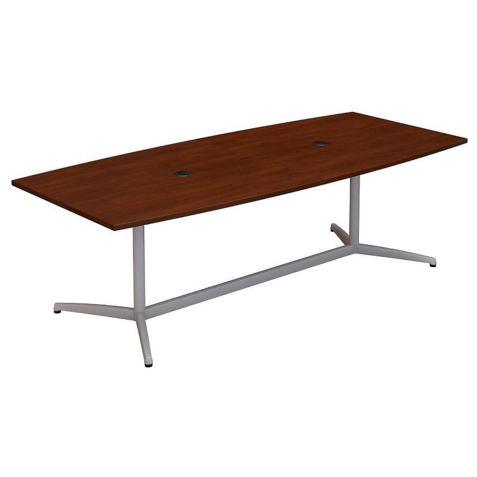 Picture of Bush Business Furniture 99TBM96HCSVK 96 x 42 in. Boat Shaped Conference Table with Metal Base - Hansen Cherry