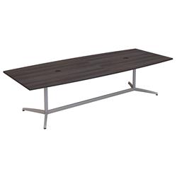 Picture of Bush Business Furniture 99TBM120SGSVK 120 x 48 in. Boat Shaped Conference Table with Metal Base - Storm Gray