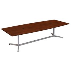 Picture of Bush Business Furniture 99TBM120HCSVK 120 x 48 in. Boat Shaped Conference Table with Metal Base - Hansen Cherry