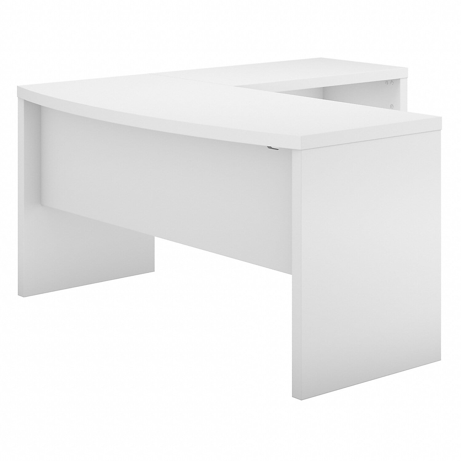 Picture of Bush Business Furniture ECH025PW Echo L-Shaped Bow Front Desk - Pure White