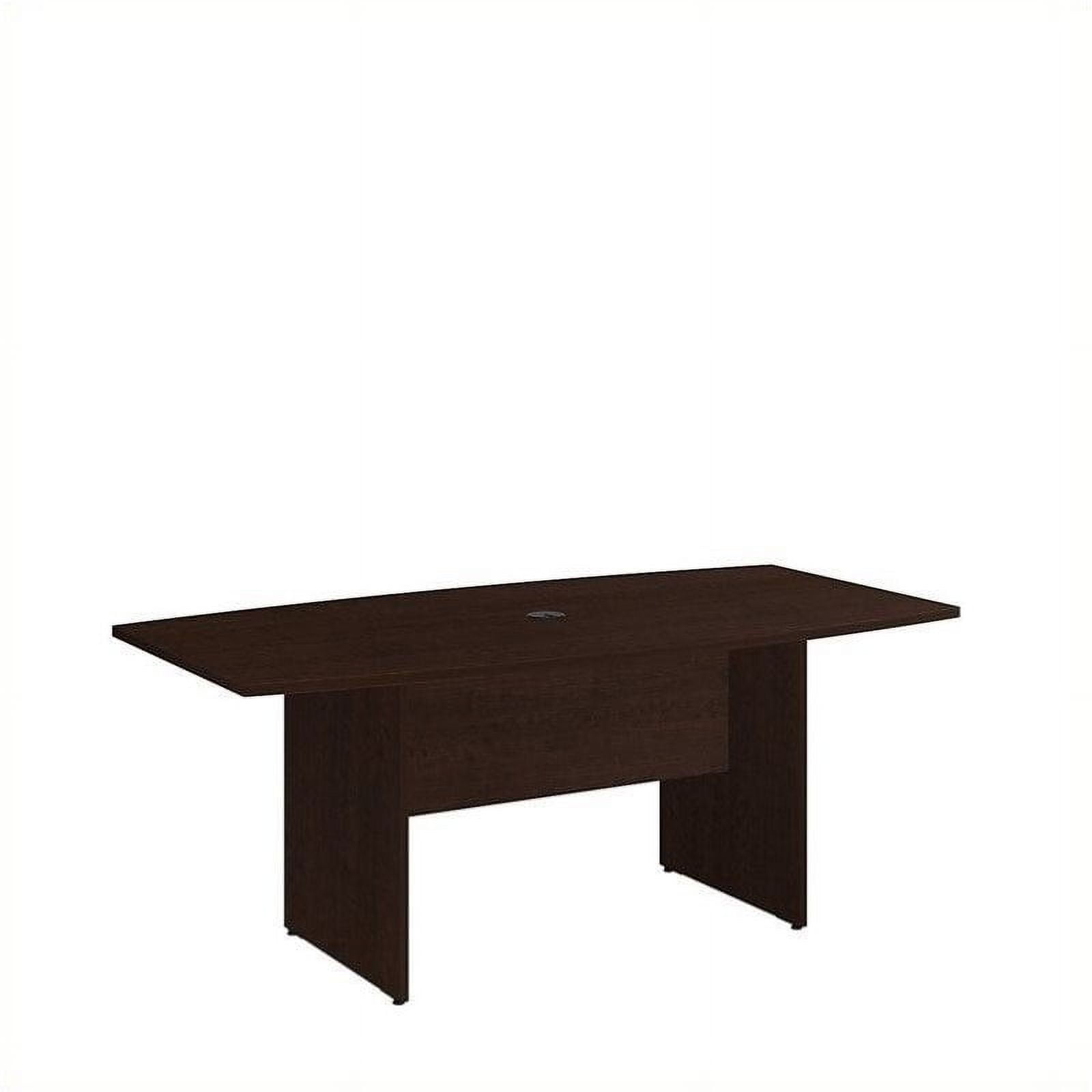 Picture of Bush Business Furniture 99TB7236MR 72 x 36 in. Boat Shaped Conference Table with Wood Base - Mocha Cherry