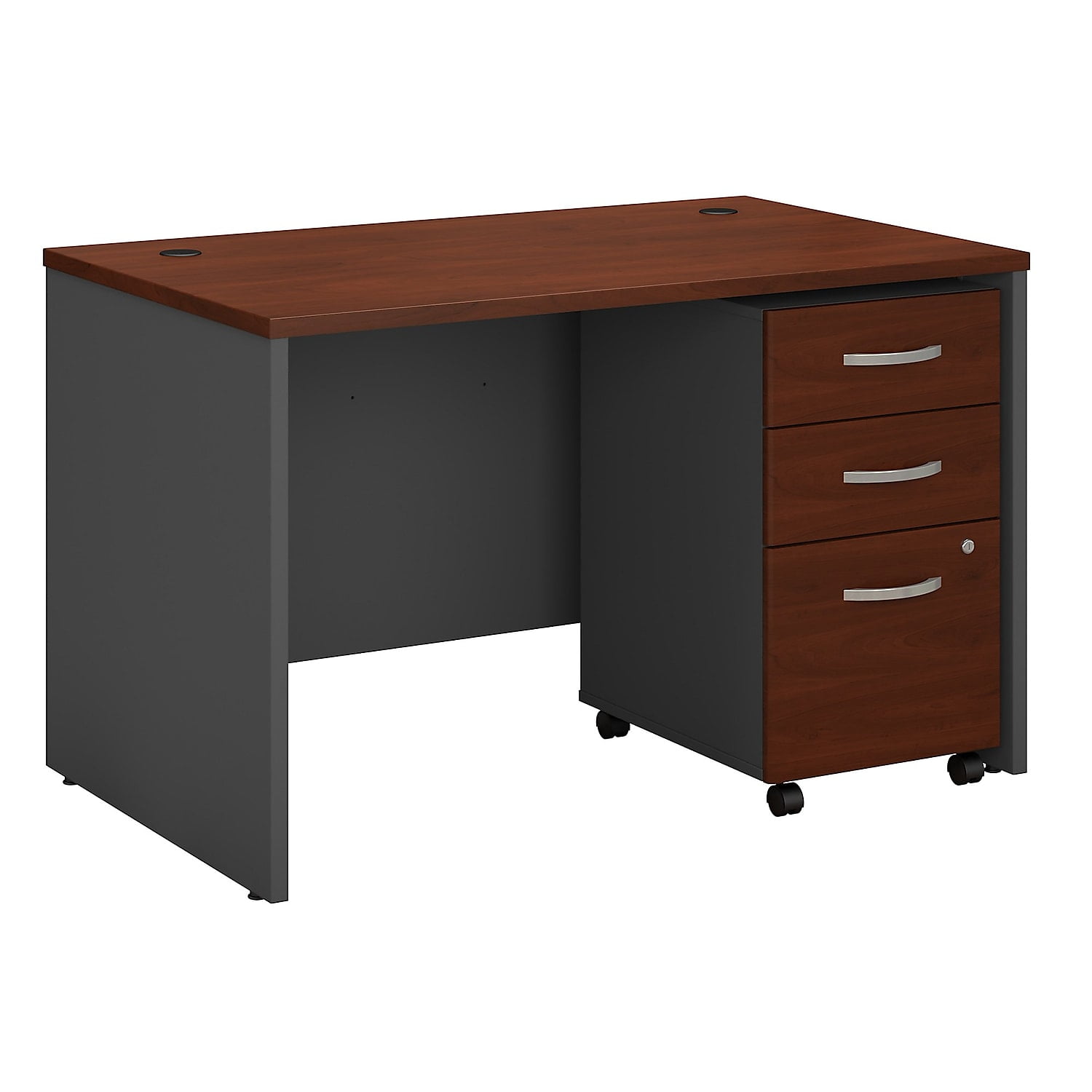 48 x 30 in. Series C Office Desk with Mobile File Cabinet - Hansen Cherry -  SeatSolutions, SE2205613