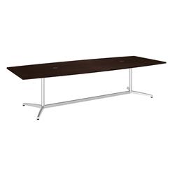Picture of Bush Business Furniture 99TBM120MRSVK 120 x 48 in. Boat Shaped Conference Table with Metal Base - Mocha Cherry