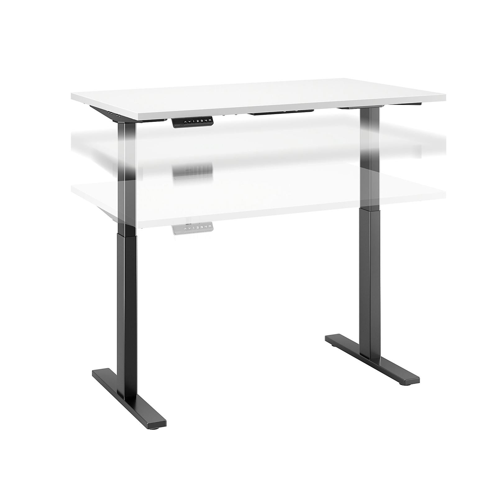 M6S4824WHBK 48 x 24 in. Height Adjustable Standing Desk - White -  Bush Business Furniture