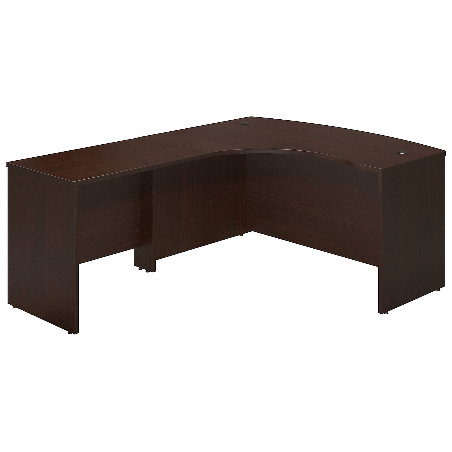 Picture of Bush Business Furniture SRE010MR 60 x 43 in. Series C Elite Left Handed Bow Front L-Shaped Desk with 36 in. Return - Mocha Cherry